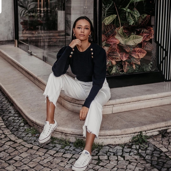 Zara Sweaters Zara Gold Button Sweater 5536 Poshmark